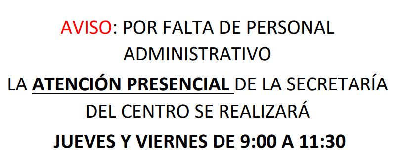 25-26 horario secretaría